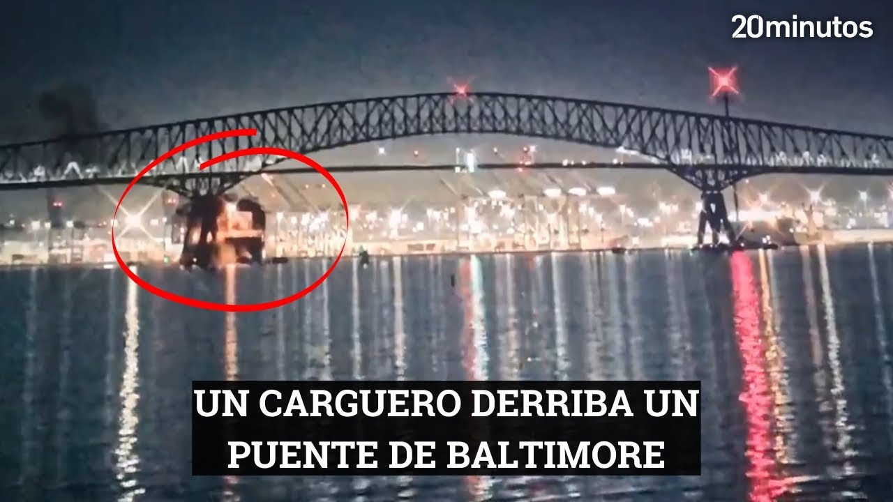 Un barco embistió y derrumbó el mayor puente de Baltimore mientras circulaban numerosos vehículos que cayeron al río