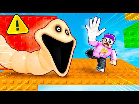 RUN from this HUNGRY WORM in Roblox!? (SLAP TOWER - BIG WORM)