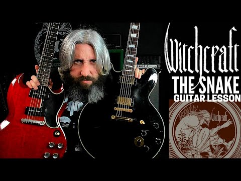 Witchcraft The Snake Doom Metal Guitar Lesson + TABS