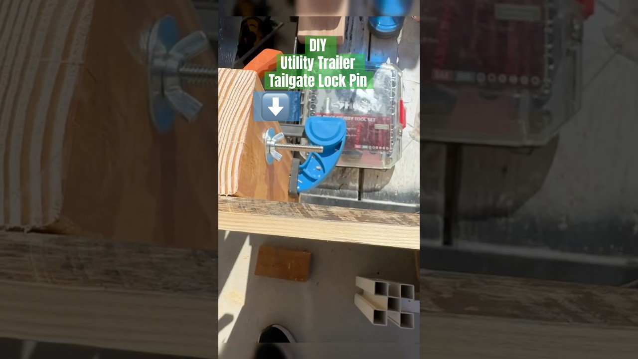 Utility Trailer Upgrade Tailgate - Lock Pin DIY #utilitytrailer #trailerupgrades