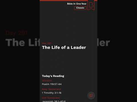 Bible Study Day 291 | The Life Of A Leader