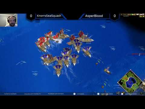 KnorrsSeaSquash (Kronos) vs AsperBlood (Oranos) - Age of Mythology: The Titans (Game 1) ft. Hells