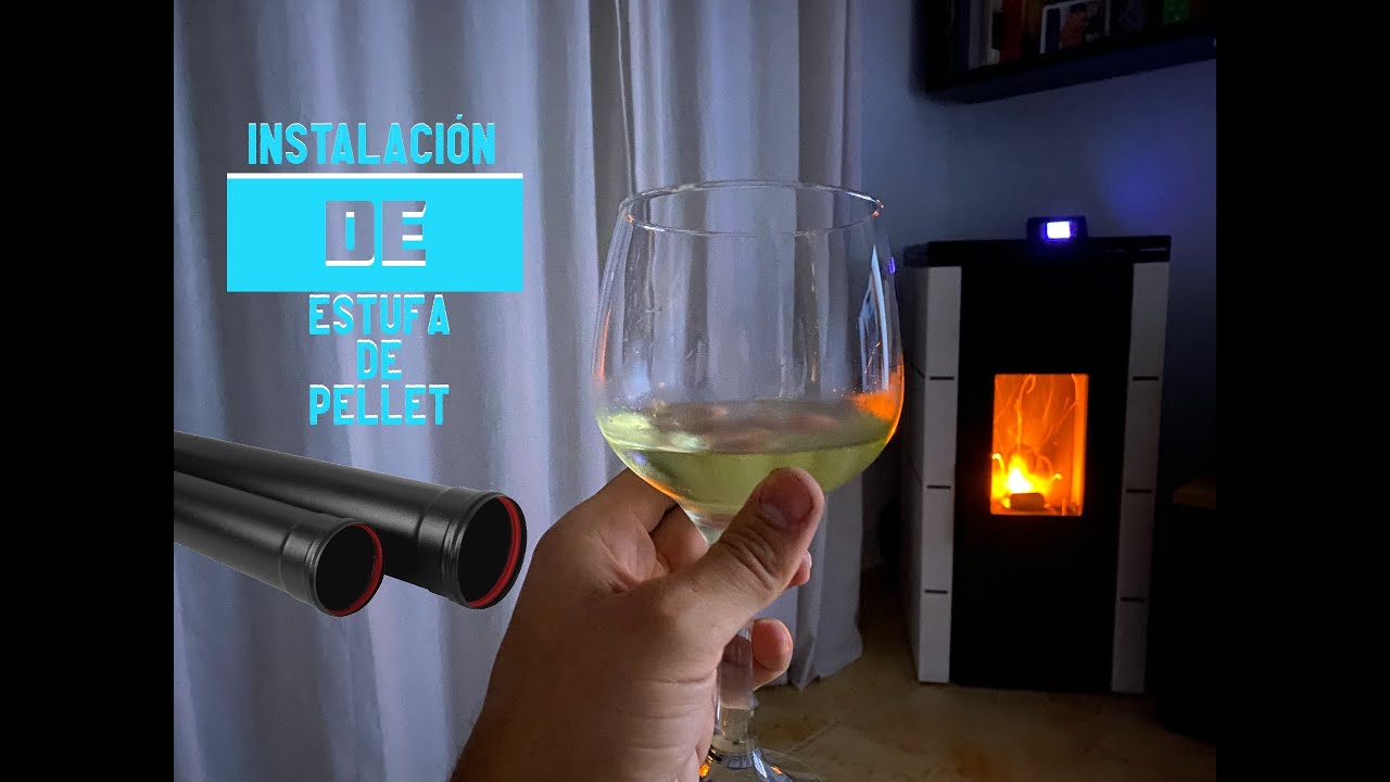 INSTALACION COMPLETA, MONTAJE DE TUBOS VITRIFICADOS DE ESTUFA DE PELLET BP-100 EN VIVIENDA PAREADA