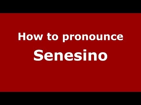 How to pronounce Senesino (Italian/Italy) - PronounceNames.com