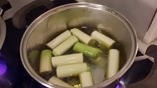 Como cocer El Puerro [ How to boiled leek ]