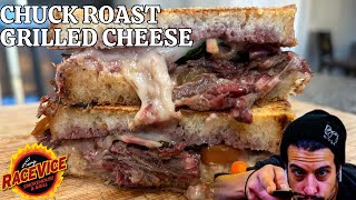 CHUCK ROAST GRILLED CHEESE! POSSIBLY THE BEST SANDWICH I'VE EVER EATEN! ​⁠Smoked & Red Wine Braised!