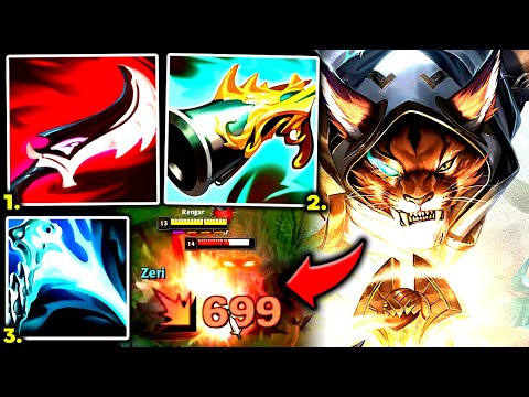 RENGAR TOP BUT IF I PRESS Q, YOU'LL DISSAPEAR! (CRAZY DAMAGE) - S13 Rengar TOP Gameplay Guide