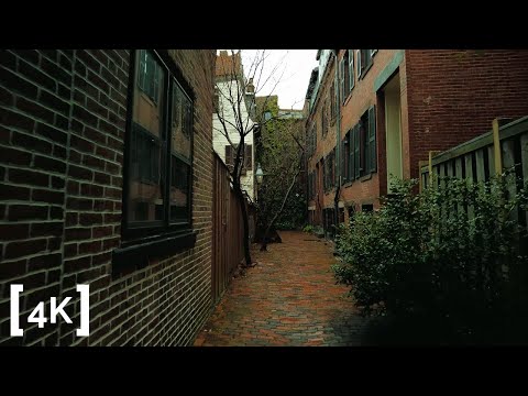 [4K] Walking After Rain in Boston, MA | Binaural City Sounds | ASMR Ambience