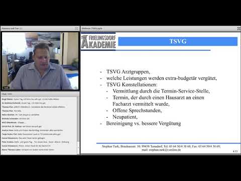 TSVG Umsetzung in der Praxis vom 26.06.2019 mit Stephan Turk