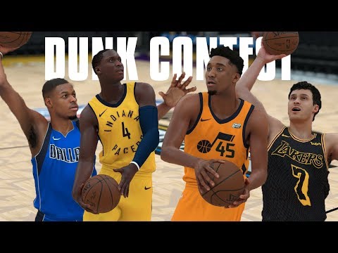 2018 NBA Dunk Contest In NBA 2K18! Nance Jr. vs Smith Jr. vs Oladipo vs Mitchell! Video