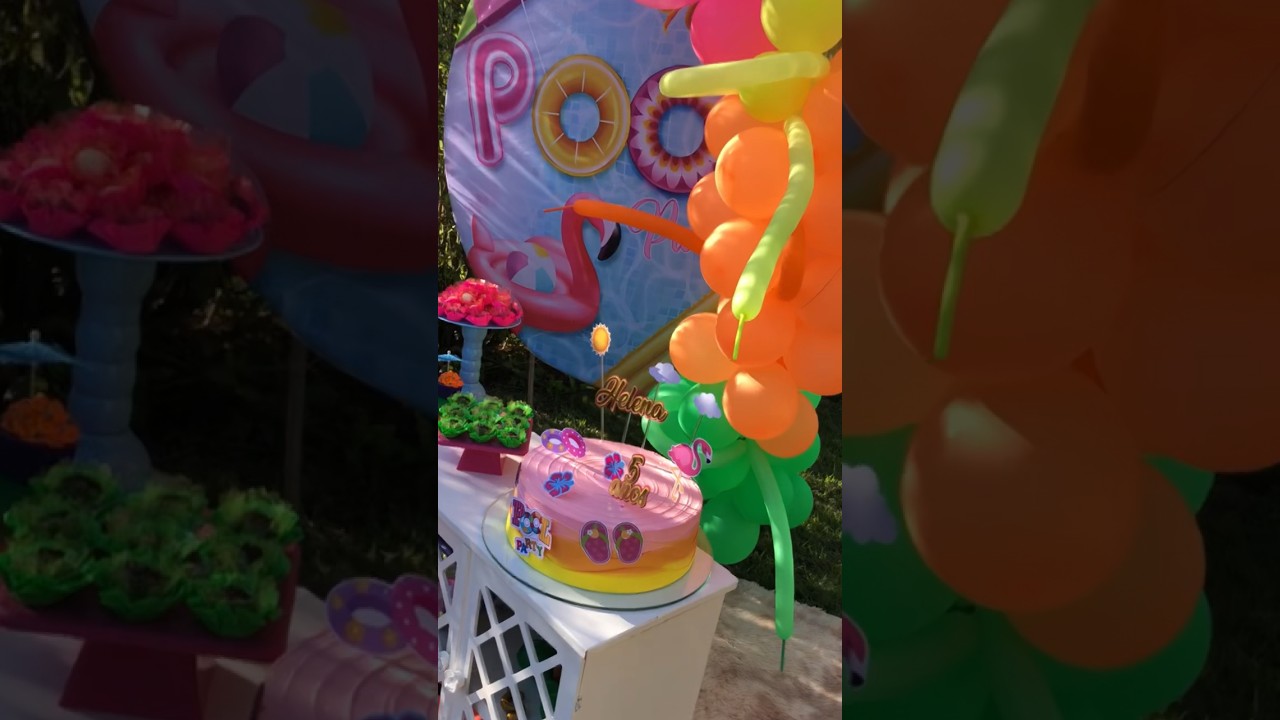 Pool party da Helena  #5anos #parabens #familiaperessodre #recantoperes #aniversario #poolparty