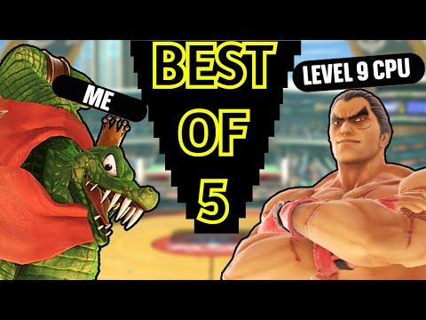 BEST of 5 vs LV9 CPU Kazuya Smash Bros