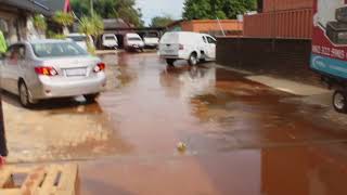 Pipe bursts in Monument Road