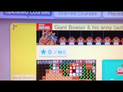 super Mario maker Giant bowser & his army ( auto )