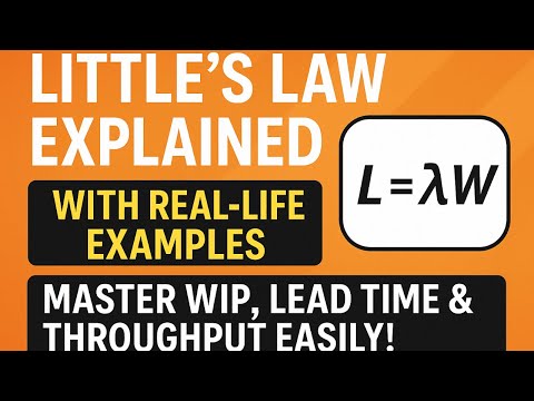 "Little's Law Explained  | Master WIP, Lead Time & Throughput Easily!"