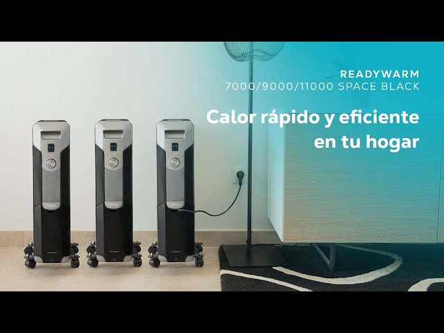 Radiador Elétrico Cecotec ReadyWarm 11000 Space Black 2500W grande com termostato e segurança extra video