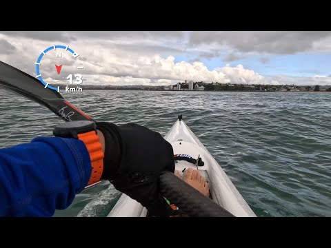 Borrowing my 13 yrs old daughter's Fenn Bonito surfski!