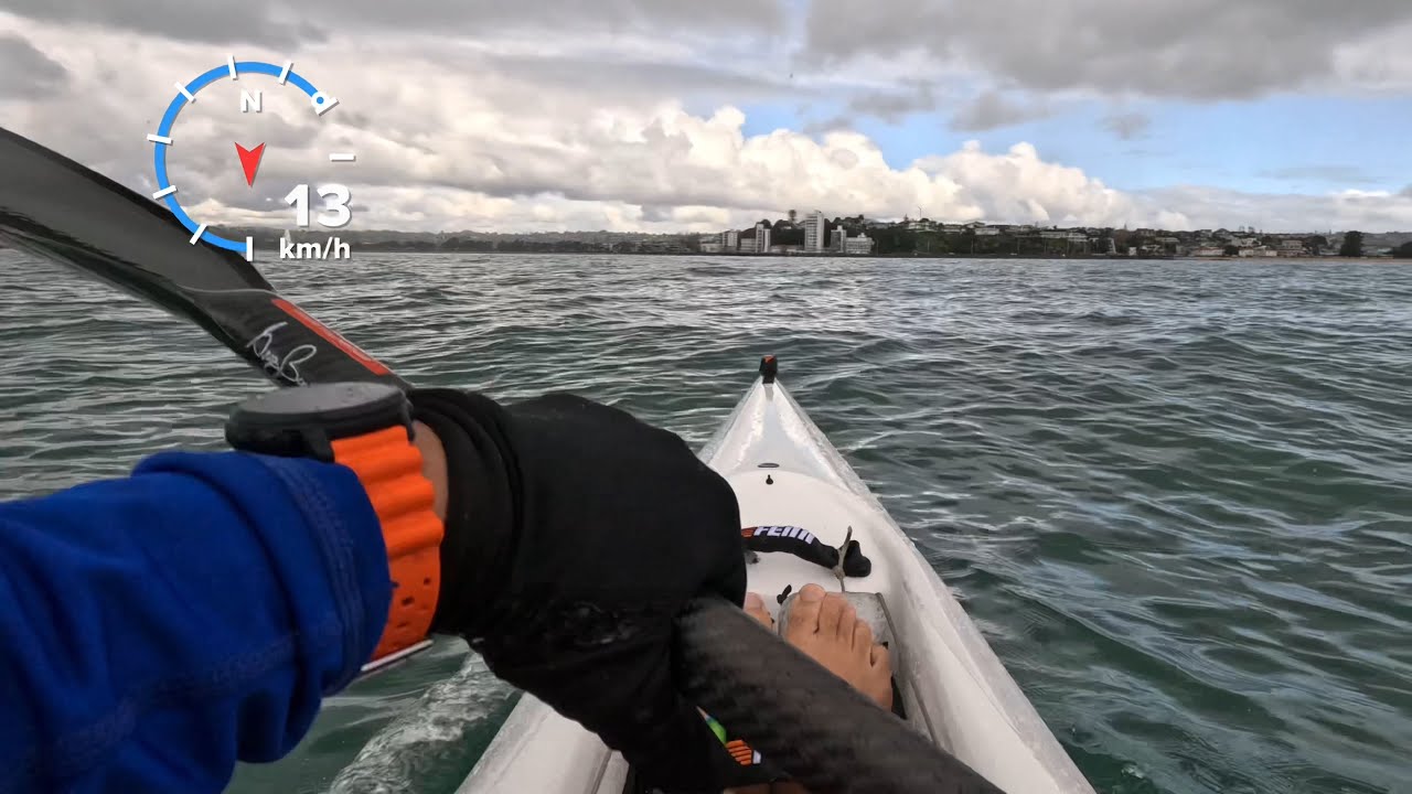 Borrowing my 13 yrs old daughter's Fenn Bonito surfski!