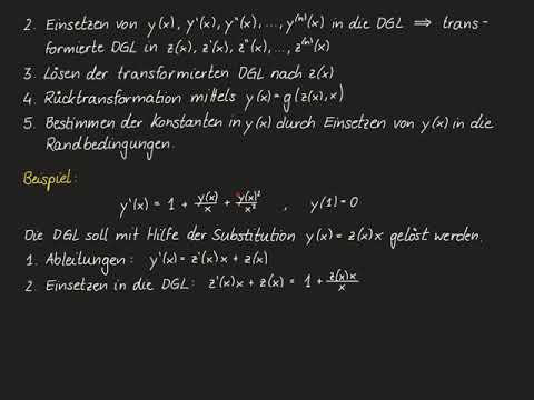 Technische Mechanik 2 - 11 Lösung von Differentialgleichungen mit Substitution
