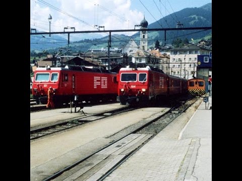 1998-2001 [SD] Shunting in Disentis/Mustér station RhB - FO - CLASSIC Bahnhof