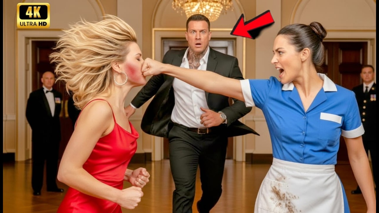 Everyone Feared The Mafia Boss's Fiancée—Until The Maid Punched Her In Front Of Every. #mafiaromance
