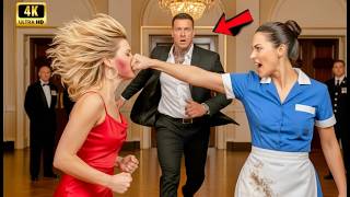 Everyone Feared The Mafia Boss's Fiancée—Until The Maid Punched Her In Front Of Every. #mafiaromance