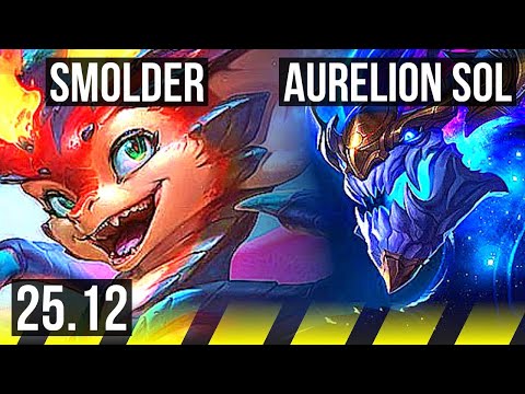 SMOLDER & Alistar vs AURELION SOL & Nautilus (ADC) | 8/2/7 | KR Challenger | 25.12