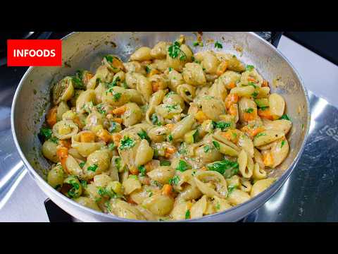 Creamy Garlic Pasta Recipe | How to Make Creamy Garlic Pasta | Infoods