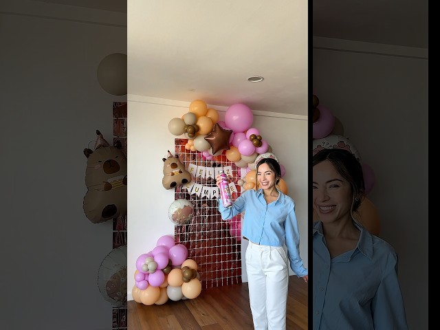 Vídeo relacionado con Liitata 8. Capybara Cumpleaños Fiesta Decoración Set Café Número 8 Grandes Globo Para Niños