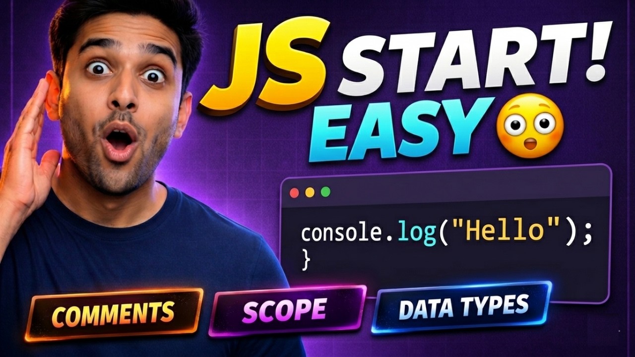 JavaScript Programming Part 1 | Comments, Scope & Data Types | Full Course for Beginners