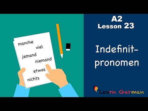 A2 Lesson 23 | Indefinitpronomen etwas man | Indefinite Pronouns | German for beginners