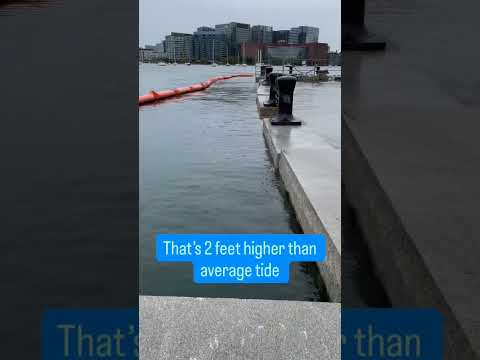 King Tide Splashes Over In Boston