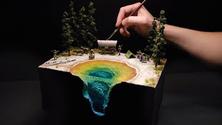 Yellowstone Hot Spring Diorama with a Spooky Surprise