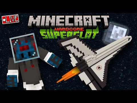 FUELING THE ROCKET! | HARDCORE Minecraft 1.20 Superflat Survival Let's Play LIVE Series