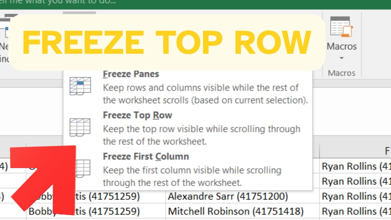 How To Freeze The Top Row in Excel [Guide]