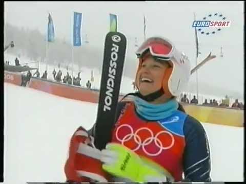 Olympic Gold for Julia Mancuso - Torino 06 (live)
