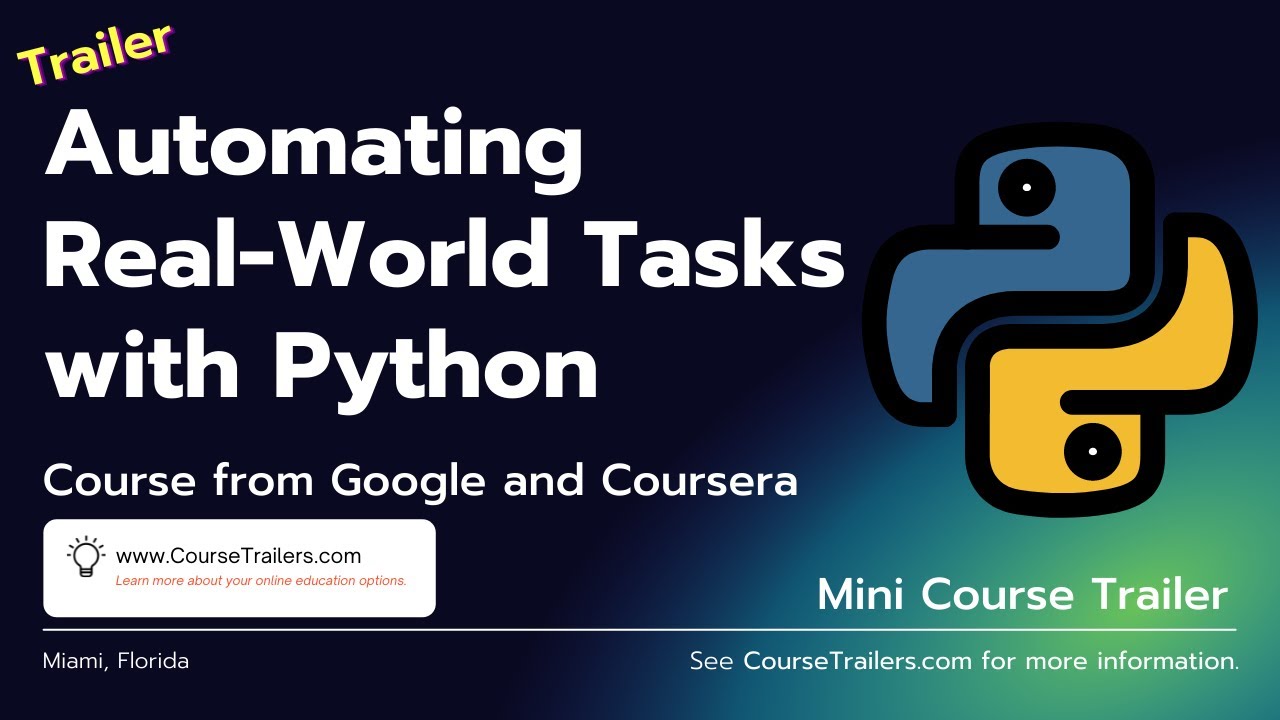 Automating Real World Tasks with Python | Course Trailer | 2021