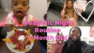 REALISTIC Night Routine With A 7 Month Old🎀💕