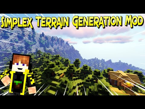 Simplex Terrain Generation Mod |  More Realistic Worlds |  Fabric Minecraft 1.16.1 – 1.14 |  In Spanish