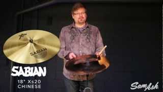 Video thumbnail for Sabian XS20 18" Chinese Cymbal | Quicklook by Sam Ash Direct