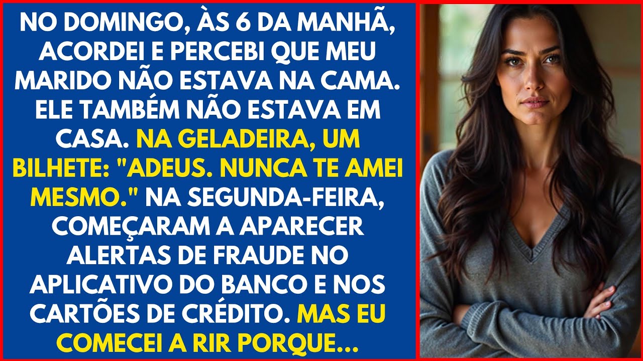 Meu Marido Deixou um Bilhete: "Adeus. Nunca Te Amei Mesmo" e Alertas de Fraude Bancária...