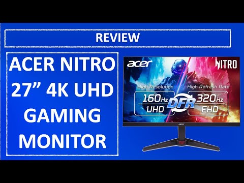 acer Nitro 27” 4K UHD 3840 x 2160 Gaming IPS Monitor | AMD FreeSync | Up to 72Hz Refresh Rate with DFR to FHD 144Hz | Up to 0.5ms | 1 x Display Port 1.4 & 2 x HDMI 2.0 Ports | VG270K L1bmiipx video review thumbnail