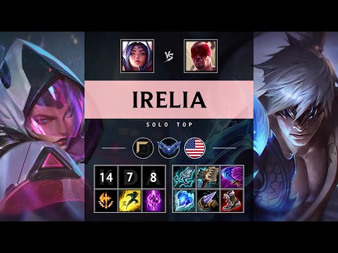 Irelia Top vs Lee Sin: Quadra Kill, Rampage - NA Diamond Patch 14.24
