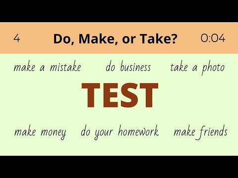 Make or Do Test – Do, Make, Take - English Grammar Test