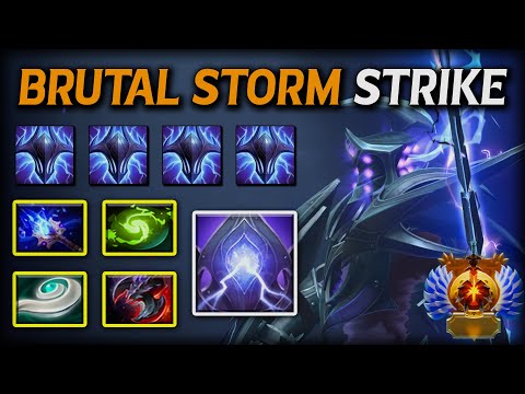 BRUTAL STORM STRIKE Carry Razor | Aghs Scepter + Refresher Orb Build | 100% Show no Mercy DotA 2