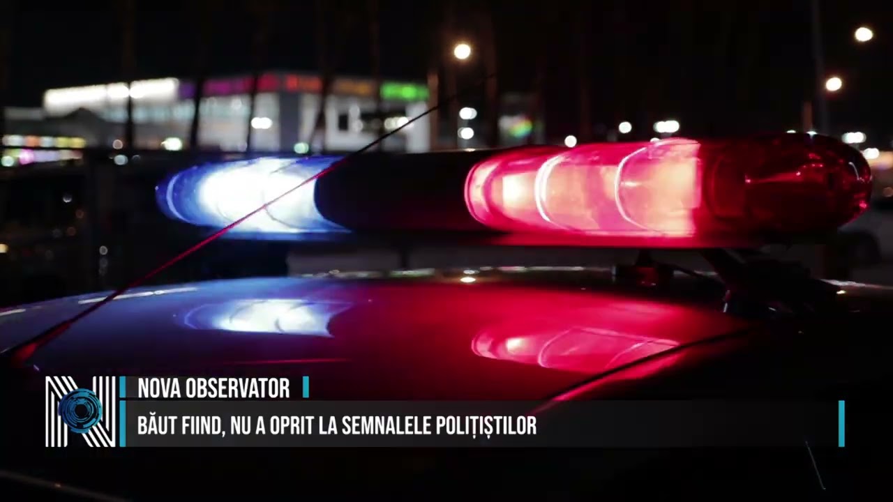 Băut fiind, nu a oprit la semnalele polițiștilor