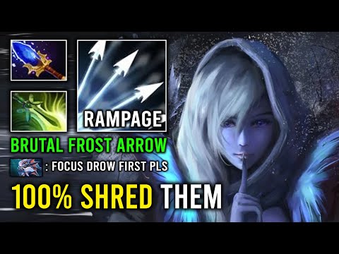 100% Shred Through Them 100% Full Agility Speed Brutal Frost Arrow Drow Ranger Dota 2