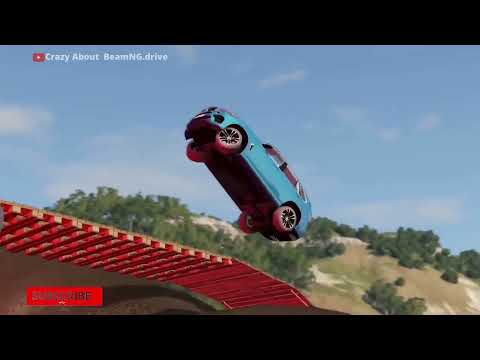 [Cars vs Volcano Spit Lava all over the City] –  Crazy about  BeamNG Drive