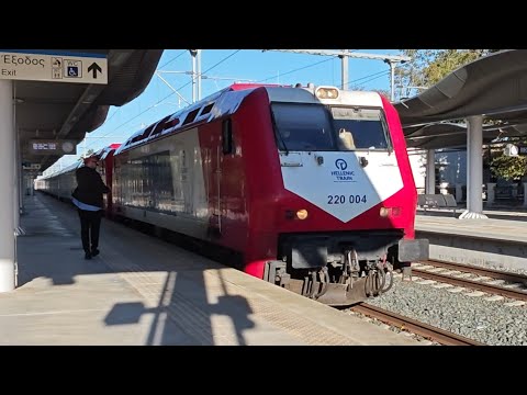 Intercity 51 departs and Intercity 50 arrives in Leianokladi station 11/11/2025