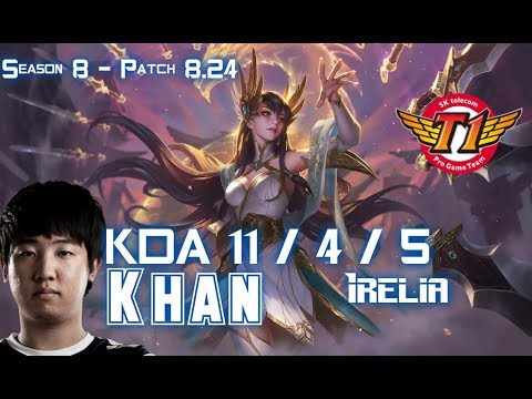 SKT T1 Khan IRELIA vs RENEKTON Top - Patch 8.24 KR Ranked
